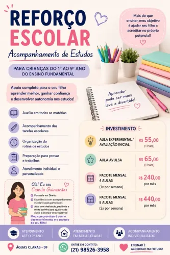 Reforço escolar - Águas Claras 