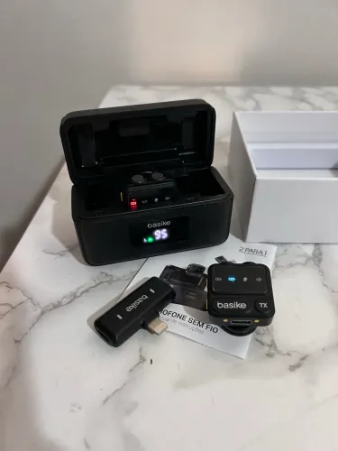 Microfone de lapela sem fio Basike, para iphone Lighting