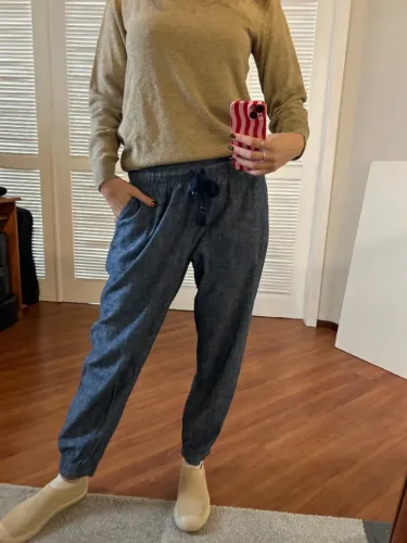 calça jogger marfinno/renner azul m