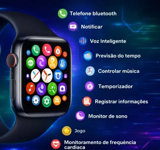 Smartwatch Microwear S10 cinza