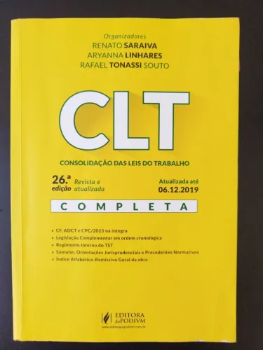 CLT completa com etiqueta para facilitar a procura 