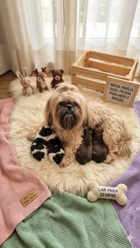 FILHOTES DE SHIH TZU COM PEDIGREE DISPONÍVEIS PARA RESERVA
