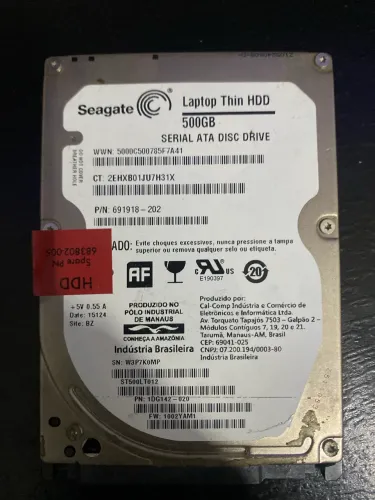HD Seagate 500GB 2.5? SATA para Notebook - Funcionando 100%