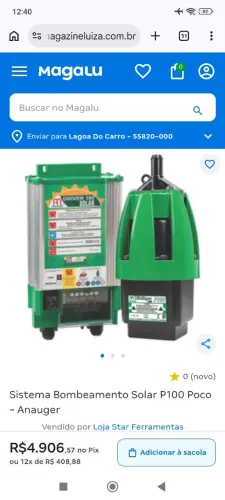 Kit de Bomba D'água a energia solar