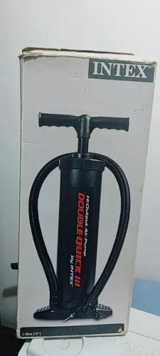 Bomba De Ar Manual Intex Com 3 Bicos Double Quick Grande