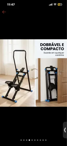 Simulador de Caminhada e Escada Vertical Dobrável U-Star - Completo e Compacto
