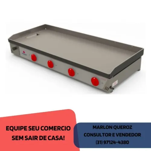 Chapa de Lanches Progas 4 Queimadores Nova