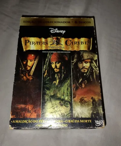 Capas de Dvd + Luva da Trilogia Piratas do Caribe