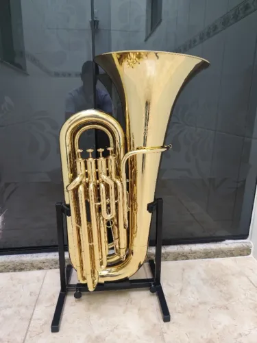 Tuba HS MUSICAL TB4 Sib 3/4 4 Pistos /Troco/Parcelo Cartão