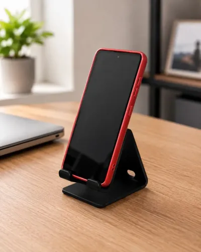 Suporte para Celular de Mesa - Compacto, Prático e Elegante