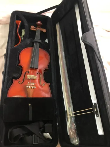 Violino Eagle 4/4 Todo Em Madeira Cavalete Acústico + Arco E Breu