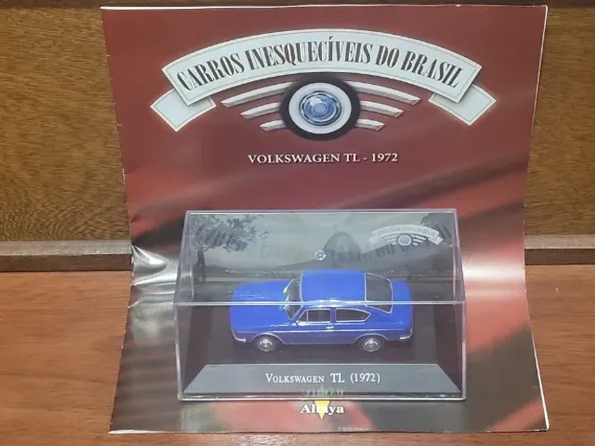 VW Volkswagen TL 1972 - Coleção Carros Inesquecíveis do Brasil - Carrinho Miniatura 1/43