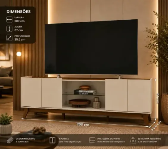 Rack para TV até 65 polegadas 
