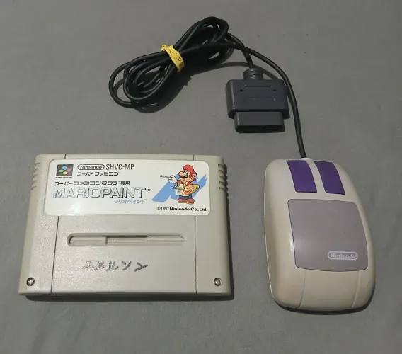 Mouse + Mario Paint - Jogo - Super Famicom - SFC