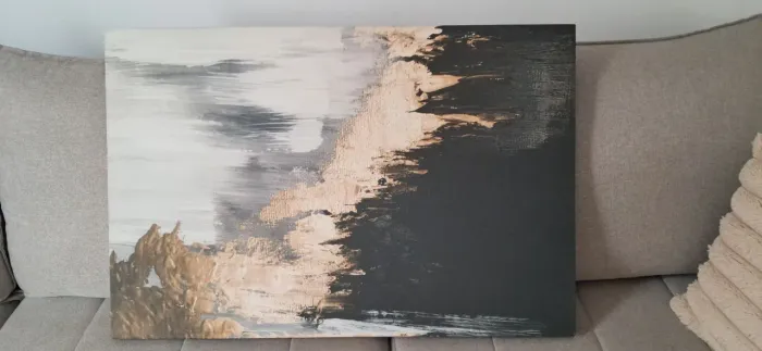 Quadro Abstrato Tela a Óleo 60x90cm - Perfeito Estado
