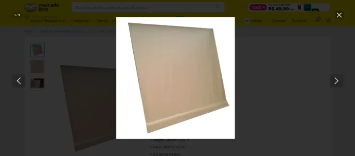 Toldo Cortina 2,62x2,20 com ilhos a cada 15 Cm em cima e 1 Pol Baixo