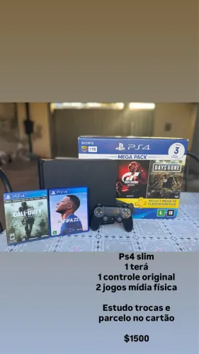 Ps4 slim 1 terá