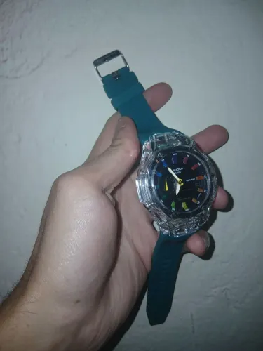 Relógio G-SHOCK GA-2100 Custom Transparente Rainbow Colorido - Casio