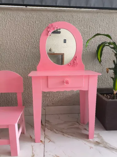 Penteadeira infantil Rosa