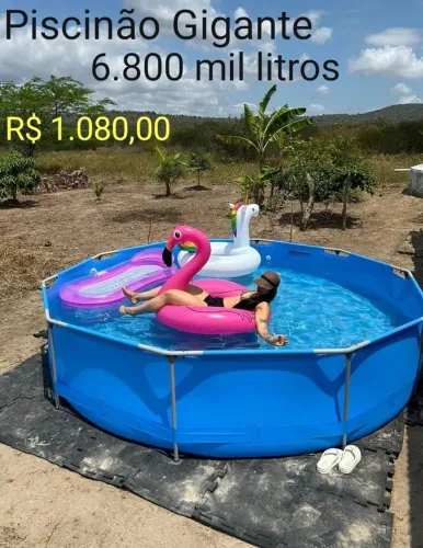 Piscinão Grande Capacidade de água 6.800 mil litros