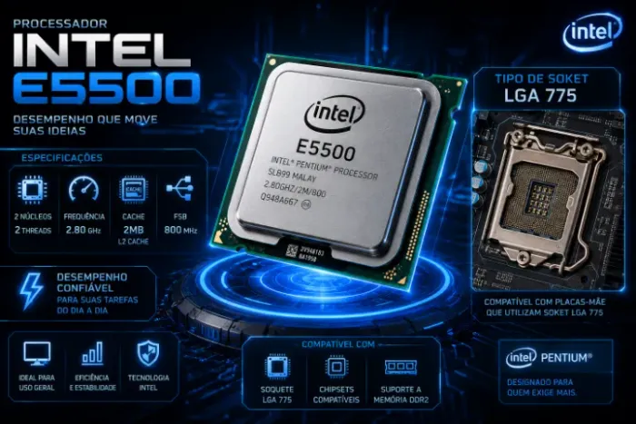 Processador para computador Dual Core 2.8ghz LGA 775 produto usado + 100% funcionando