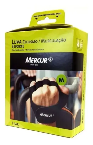 Luva ciclista e musculação