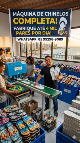 Máquina De Fazer Chinelos Completa Compacta Print - Produza Até 4 Mil Pares/Dia