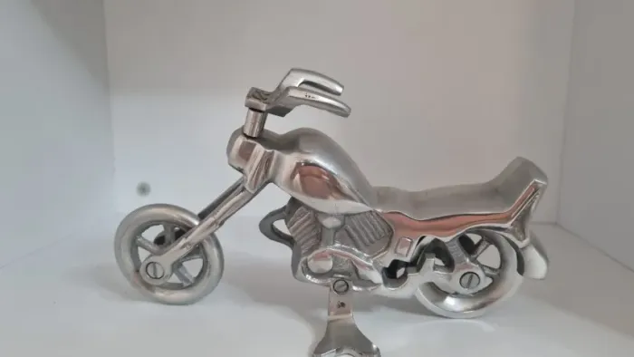 Moto Coustom em inox decoração 15 x 25