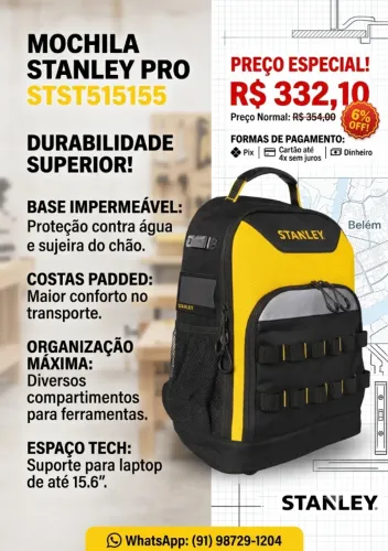 Mochila de Ferramentas Stanley Pro STST515155 - Até 4x Sem Juros