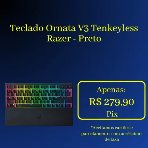 Teclado razer ornata v3 tkl - Novo e lacrado