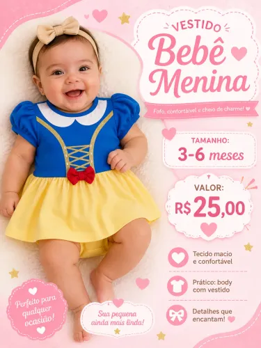 Roupinha de bebê menina.