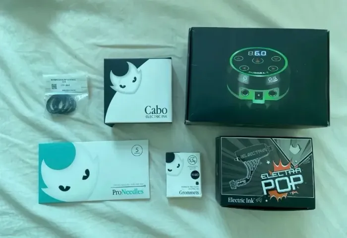electra pop + fonte aurora 2 + cabo + descartáveis