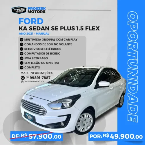 Ford KA 1.5 Sedan SE Plus 12V Flex 4P Mec. 2021