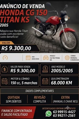 Vendo Titan Honda 2005