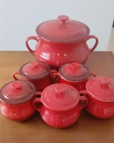 Set Sopeiras Grande e Pequenas Cereja Le Creuset