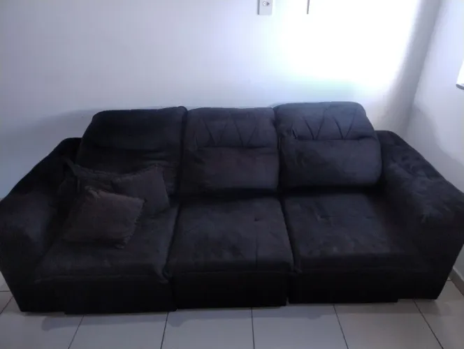 Sofá 3 lugares retrátil 