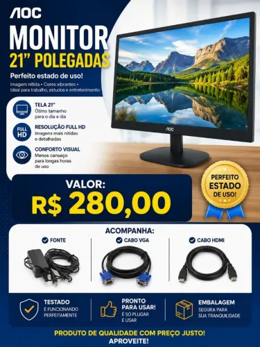 Monitor AOC 21" Polegadas
