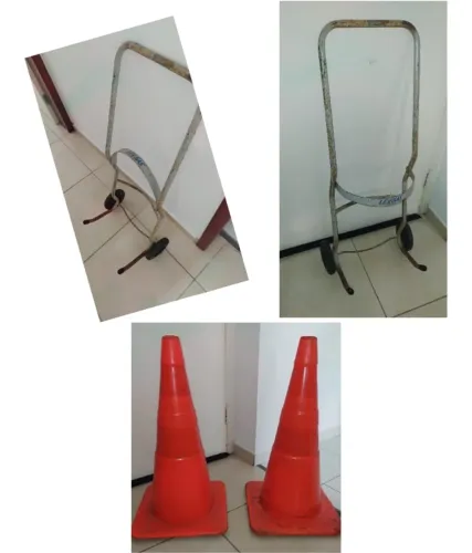 Carrinho de gás Levagas e dois cones gel de Brinde