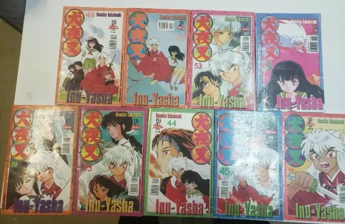 Mangá InuYasha Editora JBC, formato meio tanko. Volumes 3, 39, 43-46, 48, 52 e 53
