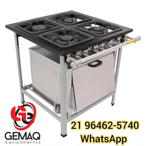 Dia de aproveitar! Fogão industrial 4 bocas com forno
