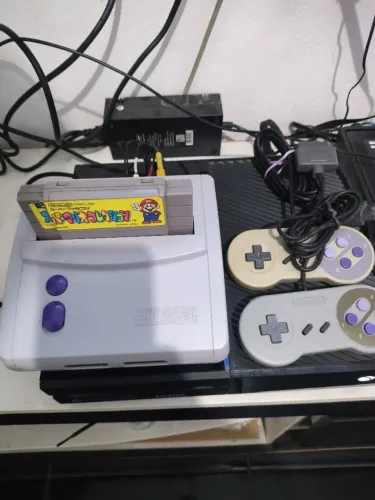 Super Nintendo Baby AV+2 controles+Jogo Original