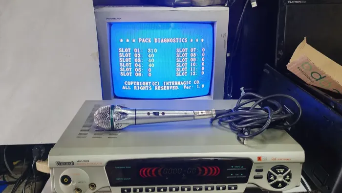 Videoke Raf Vmp 2500S Funcionando,+4 cartuchos IMP-33/34/35+1IMP-usa , Sem controle Remoto