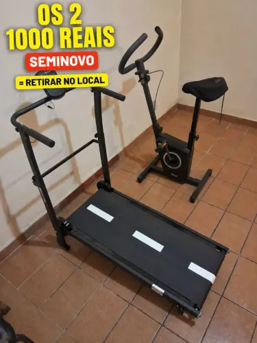 Kit bicicleta e esteira ergométrica
