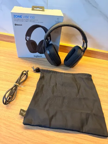HEADSET LOGITECH ZONE VIBE 100 GRAFITE - SEM FIO - PN 981-001214