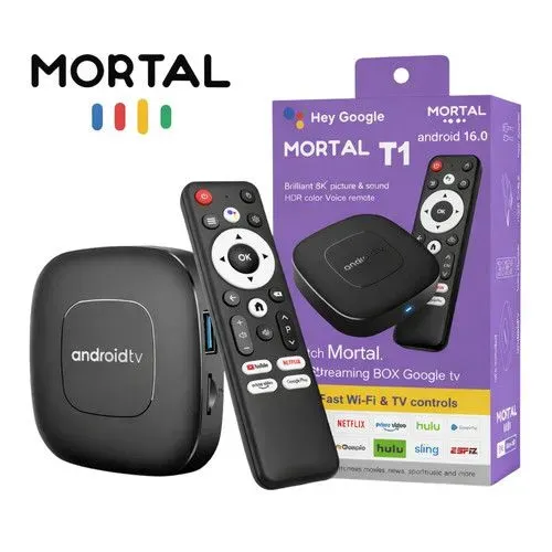 Tv Box  8GB ram 128G rom Android 16 4K HDR10 Vídeo Google Assistant Media Player