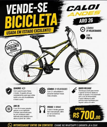 Bicicleta Caloi aro 26