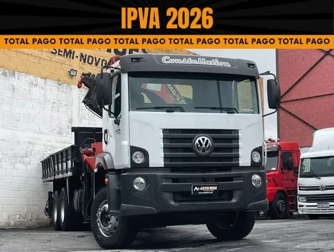 vw 31330 8x4 carroceria madeira munck palfinger PK3208