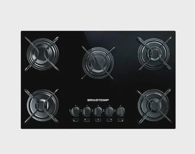Cooktop 5 bocas a gás zero na caixa