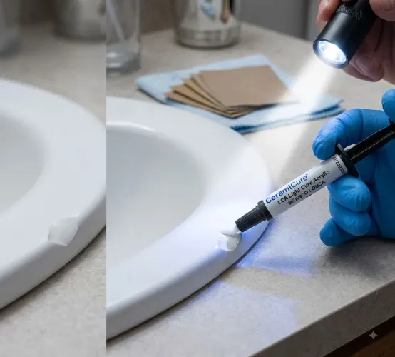 Técnico Especialista: Reparo Imperceptível em Pias, Vasos e Porcelanato - Branco Louça