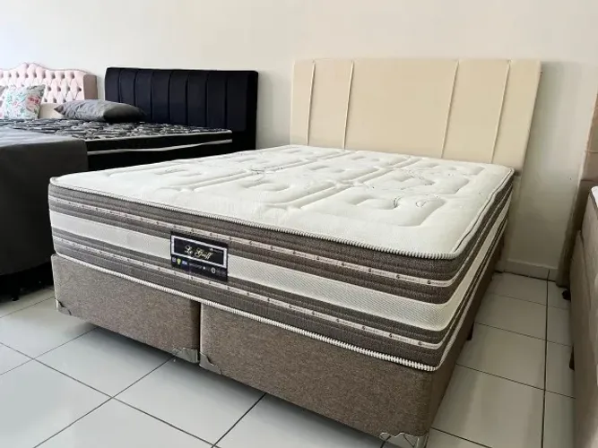 Cama Box Queen Size Sankonfort Le Griff Molas Ensacadas Top de Linha Nova!